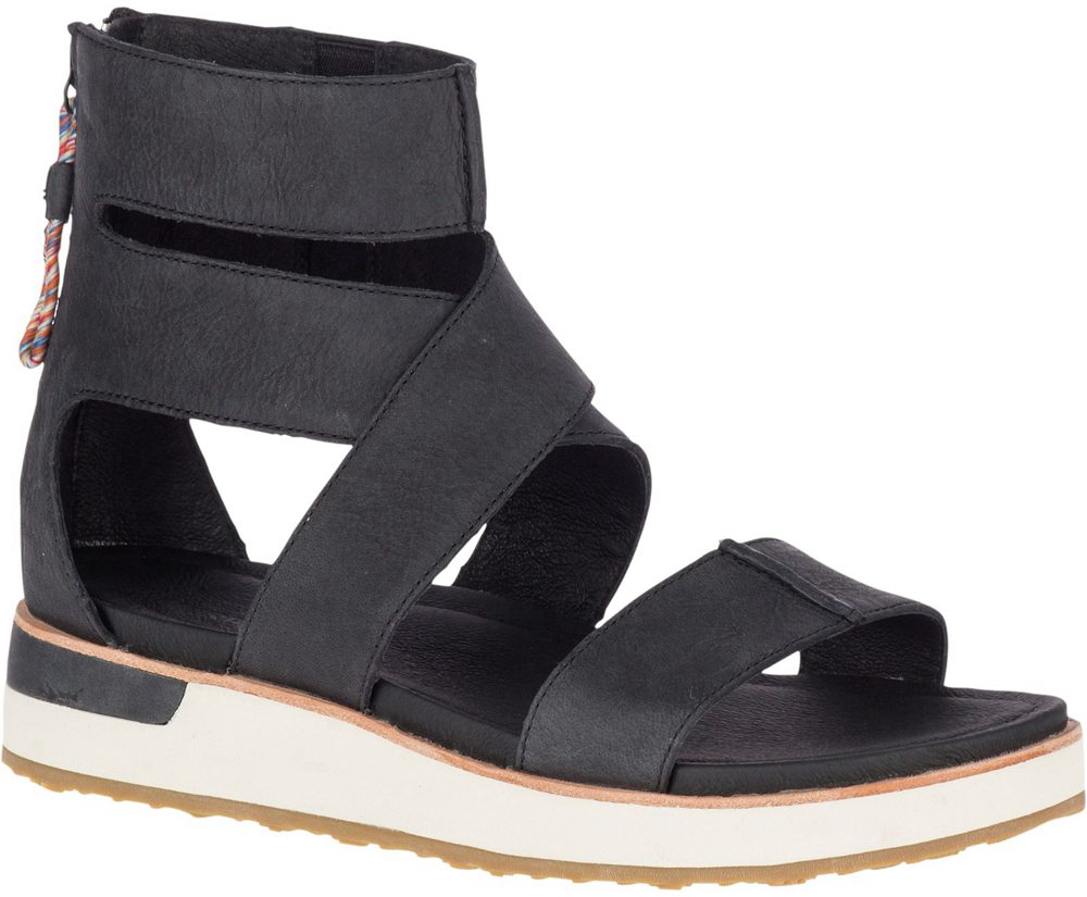 Sandálias Senhora - Merrell Roam Mid Cross - Pretas - XEN391642